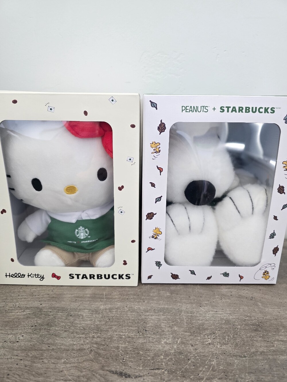 Starbucks x Peanuts Snoopy & Hello Kitty Plush Toys Viral New